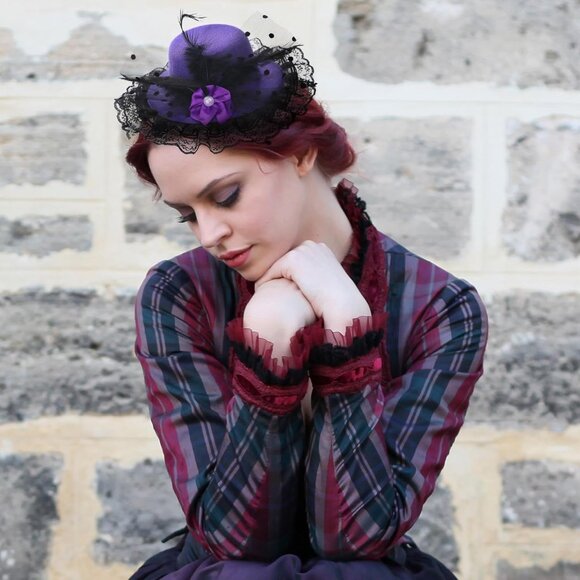 Girls Mini Fascinator 6 Pack Vintage Tea Derby Clip-On Hair Accessories - Picture 3 of 8